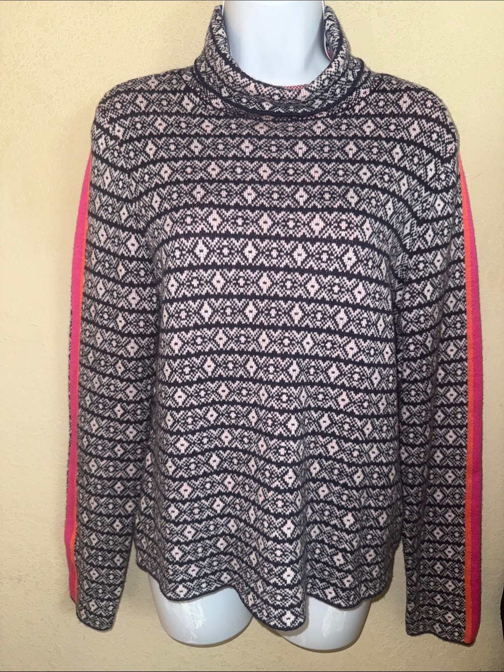 Maeve by Anthropologie Turtleneck Sweater with Stripe Sleeve Detail